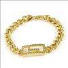 Ladys 18K Yellow Solid Gold Filled Lock Bracelet 7.1  