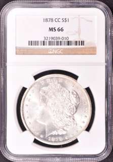 1878 CC MORGAN S$1 NGC MS 66  
