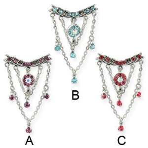  Reversed chandelier navel ring, purple   A: Jewelry