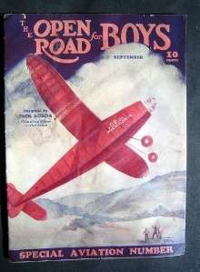SEP 1940 OPEN ROAD FOR BOYS FLY AVIATION AIRPLANE PLAN  