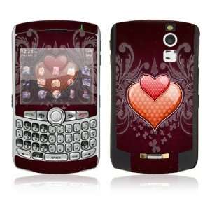  BlackBerry Curve 8350i Skin Decal Sticker   Double Hearts 
