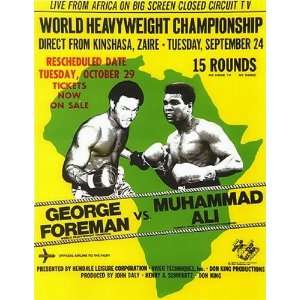   George Foreman Original 1974 CC Boxing Fight Poster: Everything Else