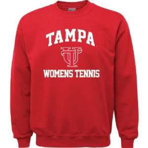  Tampa Spartans Red Womens Tennis Arch Crewneck Sweatshirt 