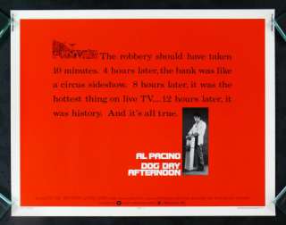 DOG DAY AFTERNOON * ORIG MOVIE POSTER 1975 AL PACINO  