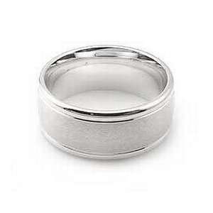    Platinum Mens & Womens wedding bands 8mm fancy, 10 Jewelry