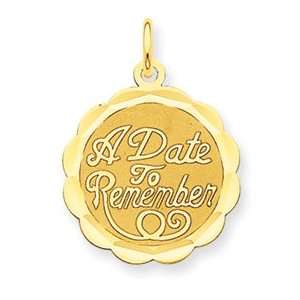   Date to Remember Charm   Measures 23.8x17.2mm   JewelryWeb Jewelry