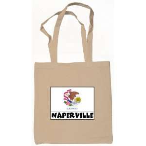  Naperville Illinois Souvenir Canvas Tote Bag Natural 