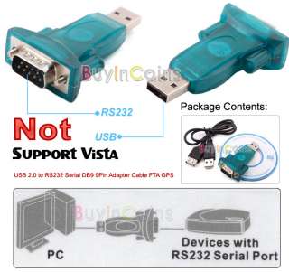 USB 2.0 to RS232 Serial DB9 9Pin Adapter Cable FTA GPS  