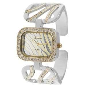  Geneva Platinum Womens Cuff Watch: Jewelry