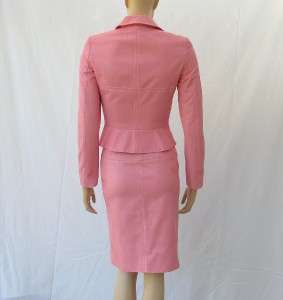 THIERRY MUGLER COUTURE PINK SKIRT SUIT SIZE 36 ~USA 2/4 MADE IN FRANCE 