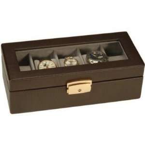   Leather Watch Box   10W x 3H in.   928 6 BROWN PERS: Kitchen & Dining