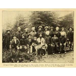  1907 Print Sikh Lumber Mill Port Moody British Columbia 