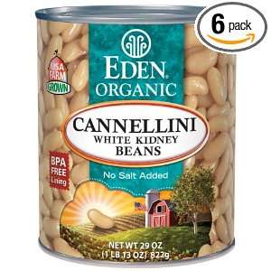 Eden Cannellini (White Kidney) Beans, Organic, 29 Ounce (Pack of 6 