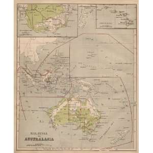  Ivison, Blakeman & Taylor 1883 Antique Map of Malaysia 