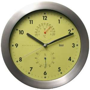  Aluminum 11 Wide Weather Station Wall Clock