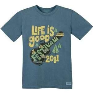  Life is Good Mens 2011 Festival Tee   Small Sports 