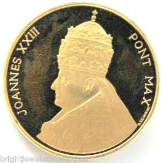 Ultra Rare Pope Joannes XXIII 18k Gold Coin Only 1 ON   