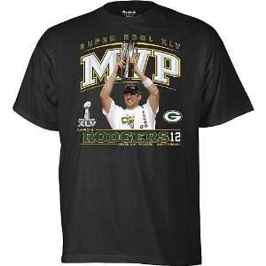  Aaron Rodgers Packers Reebok Super Bowl XLV MVP T Shirt 