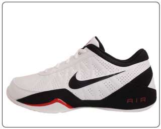 Nike Air Ring Leader Low White Black Red 2012 Mens Basketball Shoes 
