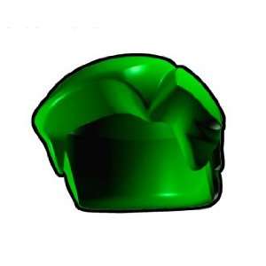  Green Mullet Hairpiece   LEGO Compatible Minifigure Piece 