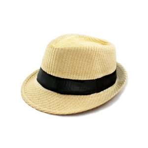   Stylish Yellow Flax Design Fedora Hat for Men and Women: Sports
