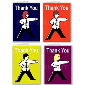 Kung Fu Kid Thank You Cards Caucasian Design