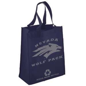  Nevada Wolf Pack Navy Blue Reusable Tote Bag Sports 