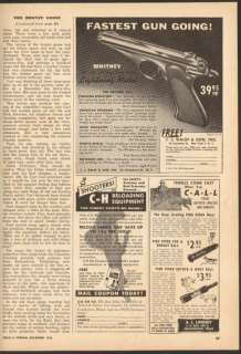 1956 Print Ad Whitney 22 Cal L.R.Ten Shot Pistol Gun  
