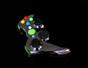 XCM 360 Wireless Lighted Chrome Controller Shell GREEN SHIPS FREE FROM 