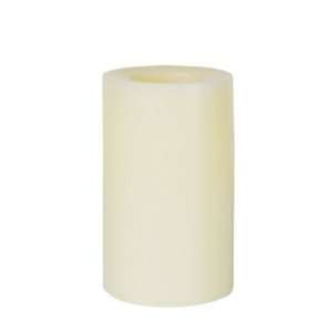  Round Wax Covered Plastic Pillar 5 Inch Champagne