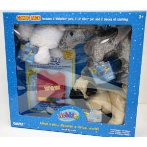   Webkinz Pug Grey Arabian 1 Lil Kinz Rabbit 2 Outfits: Toys & Games