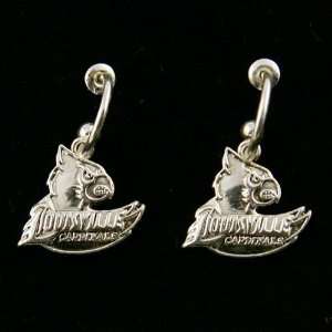  Louisville Cardinals Wire logo Earrings: Sports & Outdoors