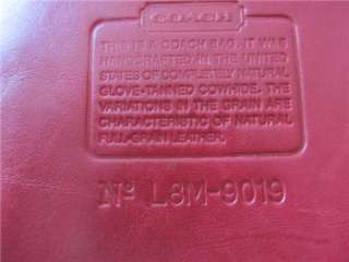 Coach Red Leather Bucket Tote Handbag Purse $268   