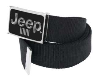SK 16070 Web Belt With Chrome Licensed Jeep Grill Buckle Unisex  