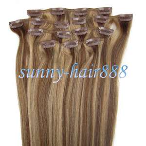   In 100% Asion Human Hair Extensions #4/27 mixed color &100g New  