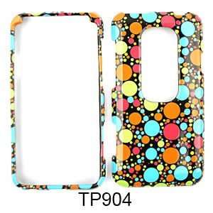  CELL PHONE CASE COVER FOR HTC EVO 3D DOTS ON BLACK: Cell 