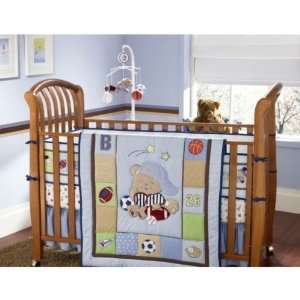   : Small Wonders Varsity Teddy Bear 4 Piece Bedding Set For Boys: Baby