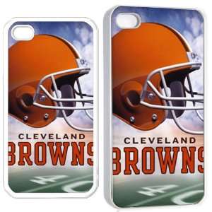  cleveland brons v1 iPhone Hard 4s Case White: Cell Phones 