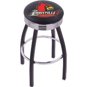  University of Louisville Steel Stool with 2.5 Ribbed 