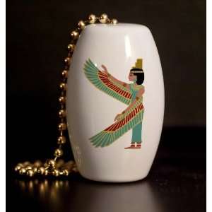  Winged Egyptian Porcelain Fan / Light Pull: Home 