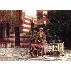 Girl in a Moorish Courtyard 