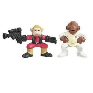   2009 Galactic Heroes 2 Pack Admiral Ackbar and Nein Numb: Toys & Games