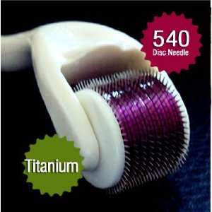 ) Derma Micro Needle White Titanium Roller for Wrinkles, Scar, Acne 