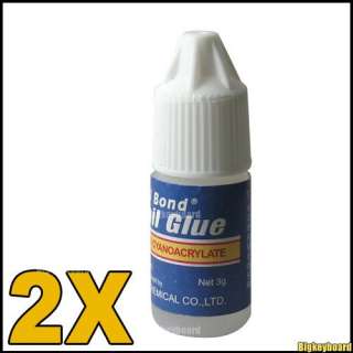 2pcs X 3g grams ACRYLIC French Art Nail Glue  