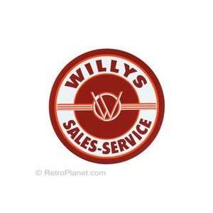  Willys Sales & Service Metal Sign: Home & Kitchen