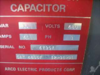 ARCO Power$Bank 35 KVAR / 480V Power Factor Capacitor  