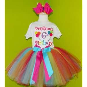    Bright Rainbow Balloons Party Birthday Tutu Set Toys & Games
