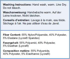 Glamorise 9005 Washing Instructions & Fiber Content