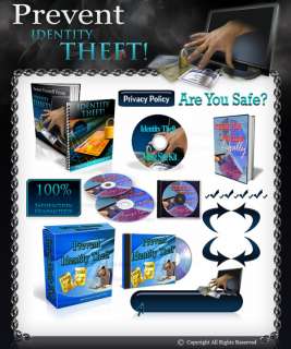 Identity Theft Website + 2 Ebooks + WP Theme + Graphics  