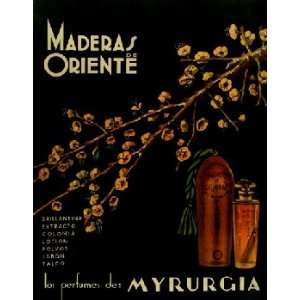    Maderas de oriente perfume. Vintage Cuban Ad.